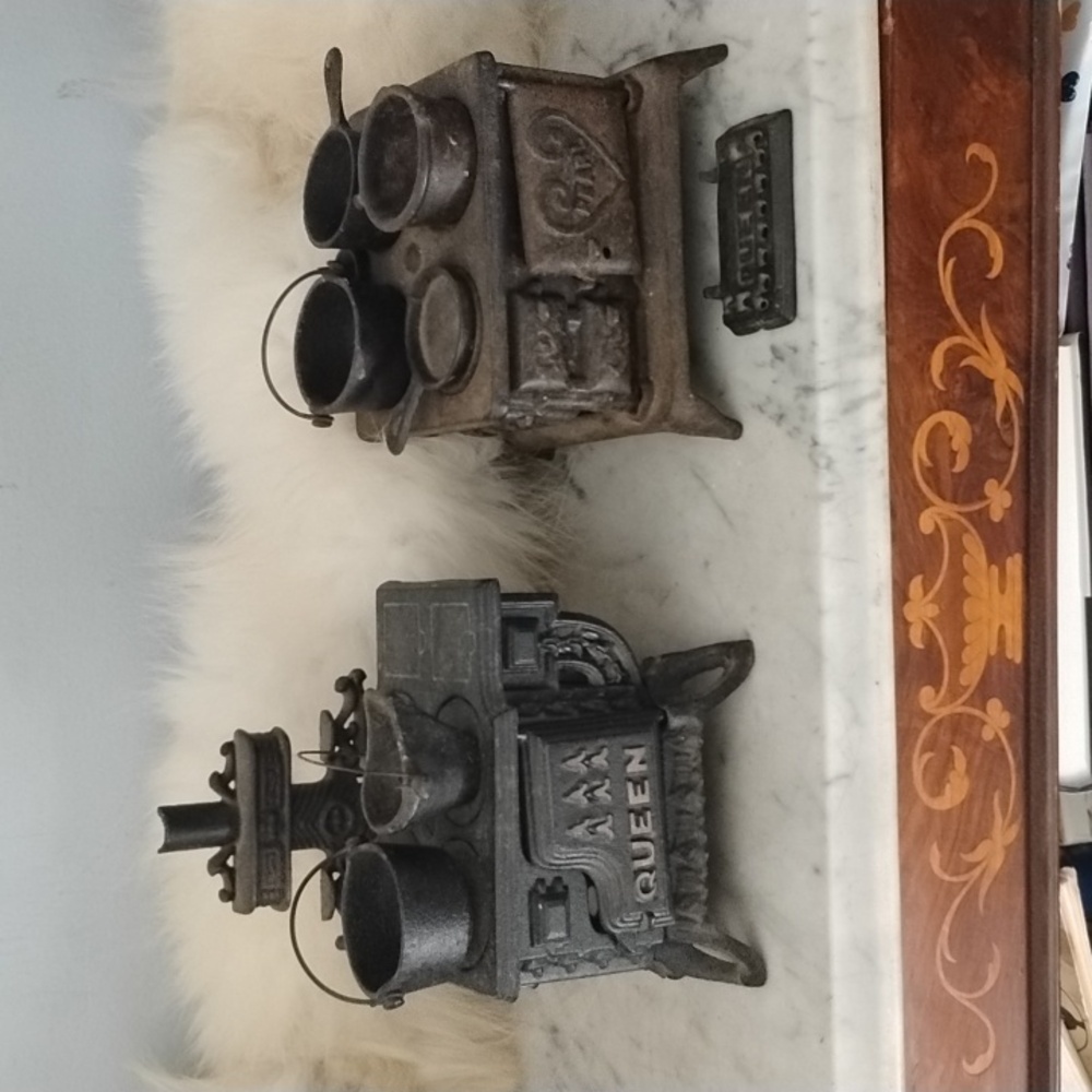 Ahitique Cast Iron Miniature Wood Burners Cooking Stoves -2